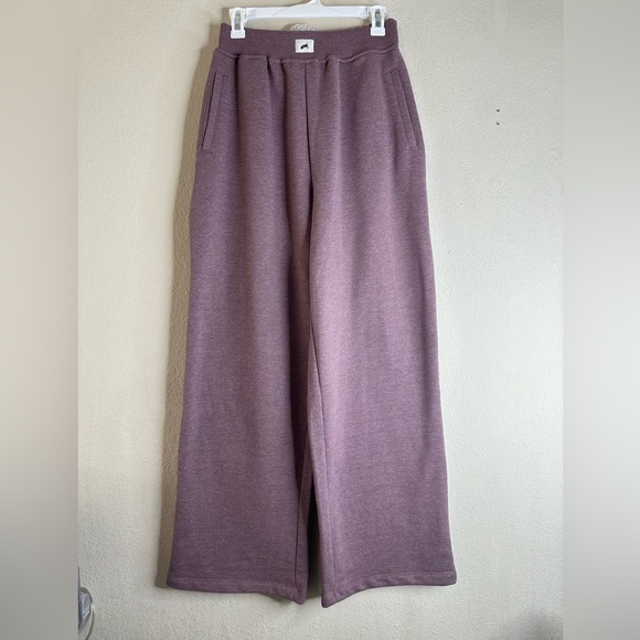 Alphalete TREK SWEATPANT Heather Sugar Wide Leg high rise Sweatpant Extra large - Picture 2 of 6